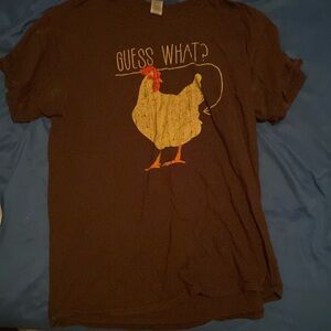Guess What? Chicken Butt | Large Short Sleeve T-Shirt
